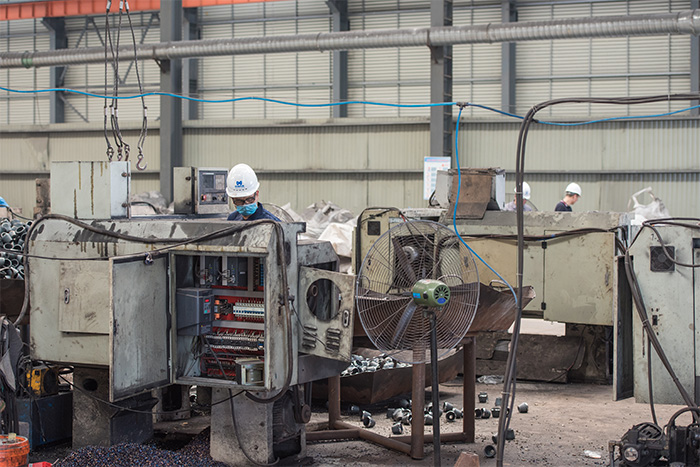 白山网架配件-锥头加工车间